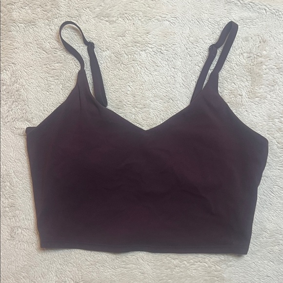 Athleta Deep Burgundy Elation Long Line Bra - Picture 2 of 8